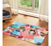 Magdalena en Taza de té,Tapete para Comida de Mascotas, manteles Individuales de Cuero sintético para Gatos y Perros,40x60cm