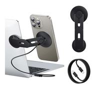 MAGDIGITEH Soporte magnético para teléfono portátil, cargador inalámbrico rápido de 15 W para MagSafe para iPhone 16/15/14/13/12 y todos los teléfonos para Tesla, soporte lateral ajustable de 180°