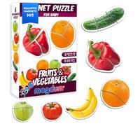 Magdum Imán para niños pequeños 6 Grandes Puzzle de Frutas y Verduras 18pcs