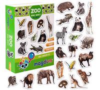 MAGDUM Imanes Animales Zoo Foto Real Infantil para niños - Imanes Nevera Grandes - Juguetes ED-UCATIVOS bebé 3 años - Imanes Pizarra magnética para Aprender - Set Teatro de imán para bebé