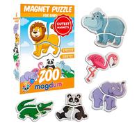 Magdum Imanes de Animales para niños 6 Rompecabezas magnéticos Zoo 18 PCS