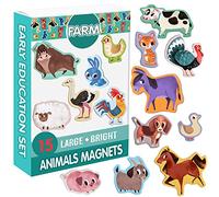 Magdum Imanes para frigorífico para niños - 15 imanes de Animales de Granja