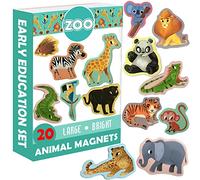 Magdum Imanes para frigorífico para niños - 20 imanes de Animales del Zoo