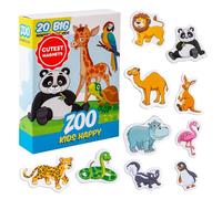 Magdum Imanes para frigorífico para niños - 20 imanes de Animales del Zoo