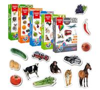 Magdum Imanes para niños 110 PCS: Granja, Zoo, Transporte, Frutas, Verduras