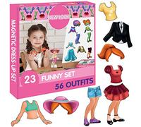 Magdum New Look - Muñeca de Vestir Magnética, 56 Opciones de Ropa - Muñeca de Vestir para Niñas - 23 Piezas de Ropa Magnética - Juego para Niñas