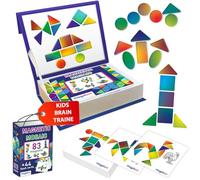 magdum Tangram Formas geométricas - 83 Formas geométricas imanes - Juguetes niños 3 años - Juegos educativos niños 3 años - Rompecabezas magnético - Juegos 3 años Educativo Montessori - Juego de Viaje