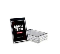 Mage Tech 35pt Card Holder para juegos TCG - Soporta cartas con funda, protección UV, caja de exhibición clara para MTG, PTCG, OPCG, Lorcana y más - Negro
