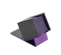 Mage Tech Adventurer [Apprentice] Caja de mazo modular - para 99 cartas con doble funda - Ultrarresistente, expandible - MTG PTCG LOR OPCG y más - Negro/Morado