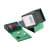 Mage Tech Adventurer [Champion] Caja de Deck Modular - Contiene 100+ Cartas de Bolsillo Simple - Con Soporte para Tarjeta Avatar & Caja de Dados Pocket - Diseño Escalable - Veil (Negro/Verde)