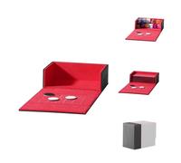 Mage Tech Adventurer's Backpack Token Box - Panel trasero de acoplamiento - Contador de vida incorporado - Guarda 30+ dados de contador o cartas doblemente enfundadas (2. Ambition (Negro/Rojo))