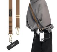 MAGEASY Cordón cruzado para teléfono celular, correa premium para teléfono celular, correa ajustable universal de 20 mm de ancho para iPhone, Samsung y más, para viajes, senderismo, uso diario, color