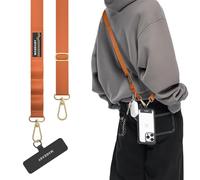 MAGEASY Cordón cruzado para teléfono celular, correa premium para teléfono celular, correa ajustable universal de 20 mm de ancho para iPhone, Samsung y más, para viajes, senderismo, uso diario, color