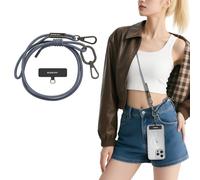 MAGEASY Cordón universal para teléfono celular, correa cruzada antirrobo para iPhone 17 Pro Max y la mayoría de teléfonos inteligentes, para hombres y mujeres, 6 mm, azul riverside