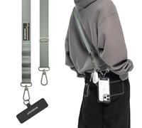 MAGEASY Correa cruzada universal para teléfono celular, correa cruzada antirrobo para iPhone 16 Pro Max y la mayoría de teléfonos inteligentes, para hombres y mujeres, 20 mm (azul niebla)