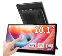 Magedok 10.1 Inch Touchscreen Mini Monitor, IPS 1540×720 USB-C HDMI Portable Secondary Display with Stand & Speaker, Stretched Bar Screen for PC Laptop Rasp PI AIDA64 Stem DIY