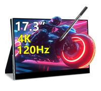 Magedok Monitor portátil 4K a 120 Hz, Pantalla táctil de 17,3 Pulgadas, 100% P3, Compatible con el lápiz óptico MPP, Monitor para Juegos antirreflejos y Que Protege la Vista