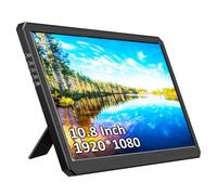 Magedok Monitor portátil de 10,8 Pulgadas, 1920 x 1080 FHD, Pantalla con Hdmi/USB-C,Monitor portátil para Ordenador portátil/Raspberry Pi 5/ Pc/Mac/Game Console