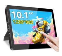 Magedok Monitor táctil 10,1 Pulgadas, Pantalla Secundaria pequeña IPS de 1280 x 800 con USB-C, 10 Puntos táctiles, HDMI, VESA, Altavoces duales, minimonitor para Ordenador portátil y Rasp Pi