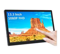 Magedok Monitor táctil portátil de 13,3 pulgadas FHD USB C, pantalla móvil con Type-C OTG, Mini HDMI, USB C, monitor portátil, bisel estrecho para ordenador portátil, PC, Mac, consola de juegos