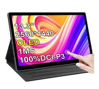 Magedok OLED Monitor Portátil 2k 13.3'' Pantalla Táctil, USB C Screen Móvil,54000:1, QHD 100% DCI-P3 1Ms Game Monitor Portátil para Portátil, PC, Consolas de Juegos, etc.