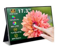 Magedok Pantalla táctil portátil de 17.3 4k UHD 100% Adobe portátil HDR IPS Protección ocular Game Display USB C Mini HDMI para consola de juegos, portátil, PC, teléfono, Mac