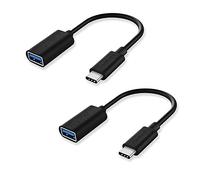 MaG daptador USB C a USB 3.0, [Paquete de 2] USB-C a USB, USB Type-C a USB, Thunderbolt 3 a USB Cable OTG Hembra Compatible con MacBook Pro, MacBook Air, iPad Pro, y más [Negro]