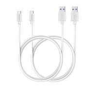 MaGeek® [Paquete de 2] 1,8m Cables USB Tipo C a USB 3.0 (USB-C a USB 3.0) Extra Largo para Samsung Galaxy S8, S8+, MacBook, Nintendo Switch, Sony XZ, LG V20 G5 G6, HTC 10 y más (Blanco)