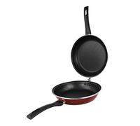 MAGEFESA 1102582 Praga Sartén Tortilla, Acero esmaltado vitrificado, Inducción y lavavajillas, Rojo, Diámetro 24