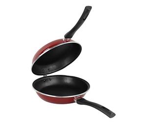 MAGEFESA 1106017 Praga sartén tortilla, Acero esmaltado vitrificado, Inducción y lavavajillas, Rojo, Diámetro 20