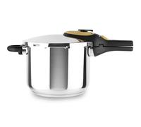 Magefesa Activa2 - Olla Express Rápida 7.5L, Acero Inoxidable 18/10, 2 Programas de Cocción, Todo Tipo de Cocinas, Inducción, Mango Color Mostaza