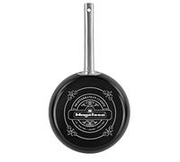 MAGEFESA Ares sarten 24 cm con revestimiento antiadherente bicapa reforzado con esmalte exterior color negro mate y mangos de inox satinados