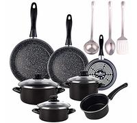 Magefesa Kenia Batería de Cocina 7 Piezas + Set de 3 Sartenes + Set de 3 Utensilios