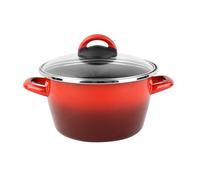Magefesa Cacerola 'Sfumato Rosso' Ø28cm CON tapa de vidrio color rojo