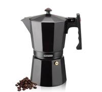 Magefesa® Cafetera espresso Colombia Noir, tamaño de 12 tazas, haz tu propio café italiano casero con esta olla moka, fabricada en aluminio extragrueso, segura y fácil de usar, cafetera, café