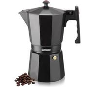 MAGEFESA Colombia Noir - Cafetera Italiana de 3 Tazas, 150ml, Aluminio Extra Grueso, Todo Tipo de Cocinas, NO APTA PARA LAVAVAJILLAS E INDUCCIÓN
