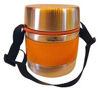 Magefesa Combo, Termo y fiambrera, Compartimentos independientes para sólidos y líquidos, de acero inoxidable, Naranja (Orange), 750 ml