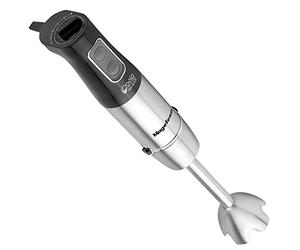 Magefesa - Crossia inox black batidora de mano con potencia de 1000 W, incluye vaso medidor de 600 ml y brazo batidor, acero inoxidable, 2 velocidades, silenciosa, desmontable para facil limpieza