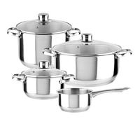 Magefesa - Dux batería de cocina, 7 piezas, fabricada en acero inoxidable 18/10, compatible con todo tipo de fuego, inducción, fácil limpieza y apta lavavajillas