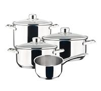 Tren de Cocina Dux 7 Piezas para Gas Eléctrico Cerámica e Inducción (Acero Inoxidable) - MAGEFESA