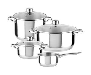 Magefesa - Dux batería de cocina, 7 piezas, fabricada en acero inoxidable 18/10, compatible con todo tipo de fuego, inducción, fácil limpieza y apta lavavajillas
