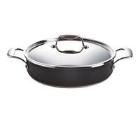 Magefesa Forte - Tartera con Tapa 28 cm, Acero Inoxidable 18/10, Todo Tipo de Cocinas, Inducción, Horno, Gas, Vitrocerámica, Lacado Exterior de Acero