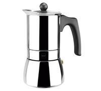 MAGEFESA Genova - Cafetera Italiana de 10 Tazas, 500ml, Acero Inoxidable 18/10, Mango Ergonómico, Ahorro de Energía, Todo Tipo de Cocinas, Inducción