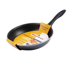 Magefesa glass - 26cm vitrified steel frying pan with black glass exterior. Reinforced two-layer non-stick, suitable for all types of cookers, special induction. 50% energy savings. Vitrinor.