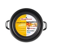 MAGEFESA Glass Tartera Antiadherente Bicapa Reforzado, Negro Cristal, 28 cm