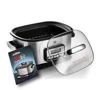 Magefesa Guisotherm - Olla Eléctrica Tradicional Multifunción 6L, 1200W, Funciones Freír, Vaporara y Grill, Recipiente Extraíble Antiadherente