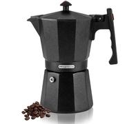 MAGEFESA Jamaica Black - Cafetera Italiana 12 Tazas, Aluminio Extra Grueso, Para Todo Tipo de Cocinas, Inducción, Café, Asa Termo-Resistente