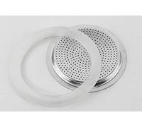 Magefesa - Juntas + Filtro Silicona Compatible con Cafetera Italiana de 4 Tazas, Modelos GENOVA, PRISMA, 09REPFIGE04, 8429113646585