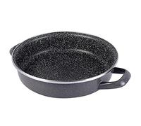 Magefesa K2 gransasso Molde para horno 24 cm de Acero esmaltado, Antiadherente bicapa Reforzado, Color Efecto Espejo Exterior. Apto para Todo Tipo de cocinas, incluida inducción, Gris moteado