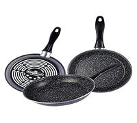 Magefesa K2 Gransasso Set juego 3 sartenes 18/20/24 cm, inducción, antiadherente, mármol